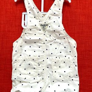 Oshkosh B’Gosh overall - 18 months-white/blue dots